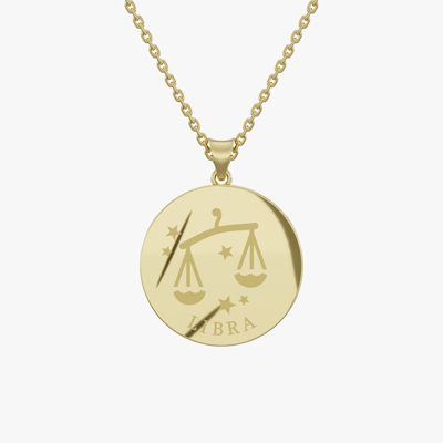 Libra Birth Month Gold Pendant